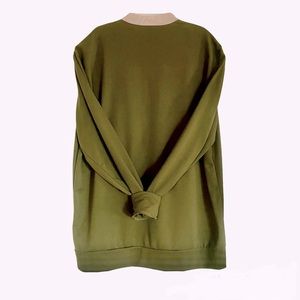 JFN 2XL Olive Pullover Cotton Blend Soft Vneck Sweatshirt Perfect Condition New